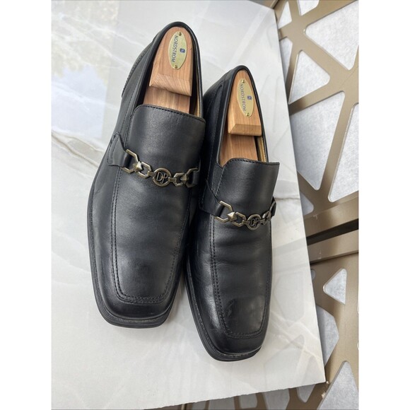 DONALD J. PLINER Men Sz 10 M Black LEATHER KOLLE 21 BIT LOAFERS Slip On Shoes main image 9
